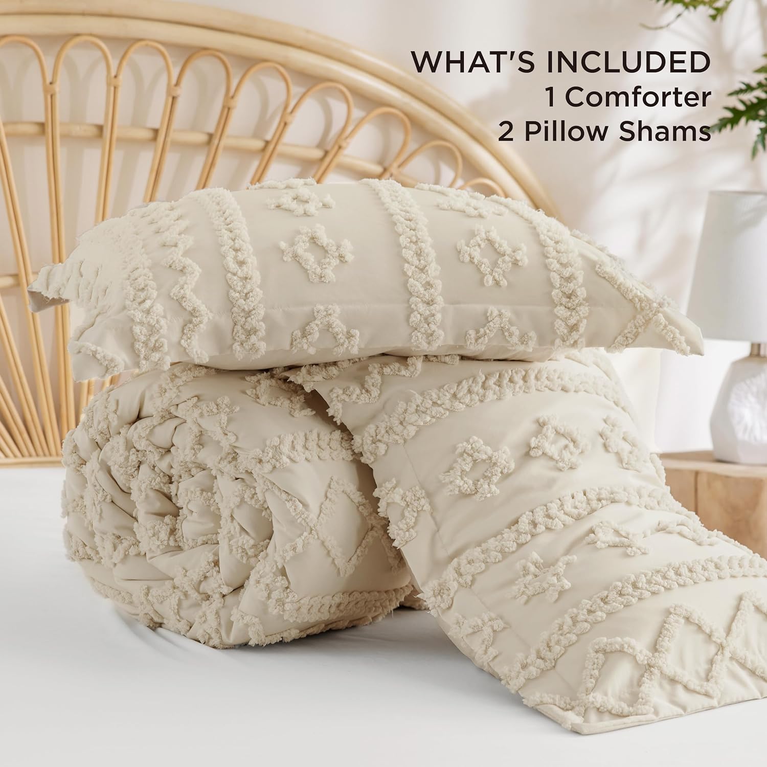 MeadowMist Tufted Boho Comforter Set - Image 3