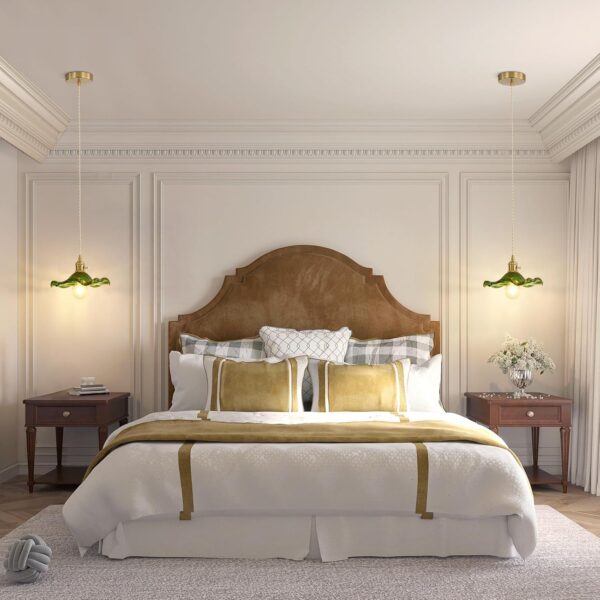 Green Wave Style Glass Pendant Light Fixture - Image 6
