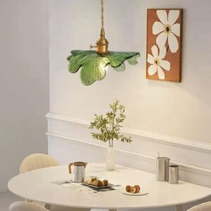 Vintage Green Glass Pendant Light