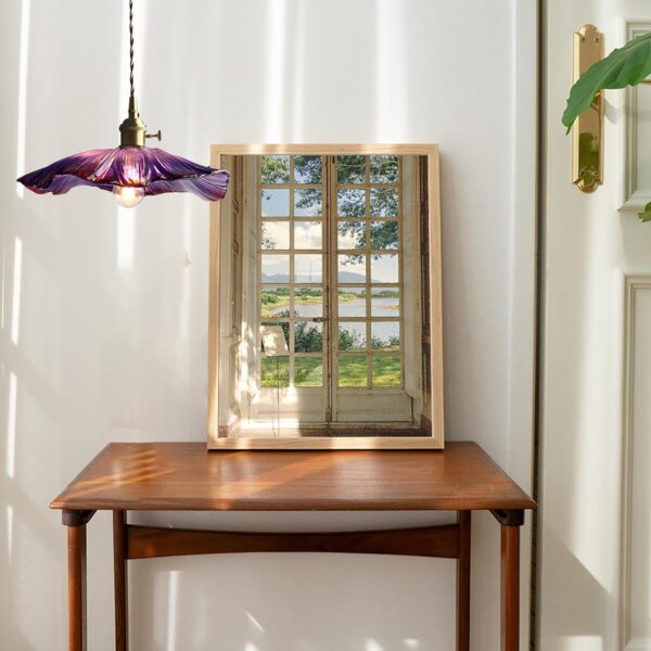 Vintage Purple Glass Pendant Light - Image 3