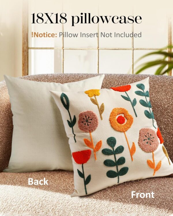 BotaniCozy Embroidered Pillow Cover - Image 2