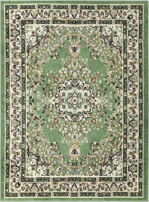 Antep Rugs Siesta Collection 5x7 Oriental Medallion Area Rug – Green Beige - Image 2