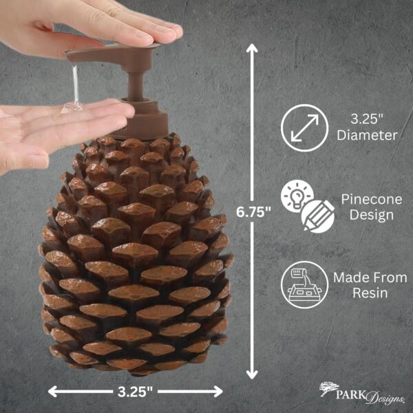 Park Designs Pinecone Rustic Soap Dispenser - Image 3