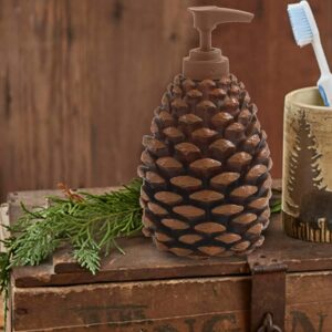 Park Designs Pinecone Rustic Soap Dispenser