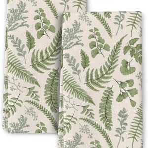 Cute Botanic Sage Green Kitchen Towels