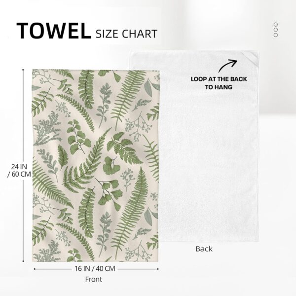 Cute Botanic Sage Green Kitchen Towels - Image 3